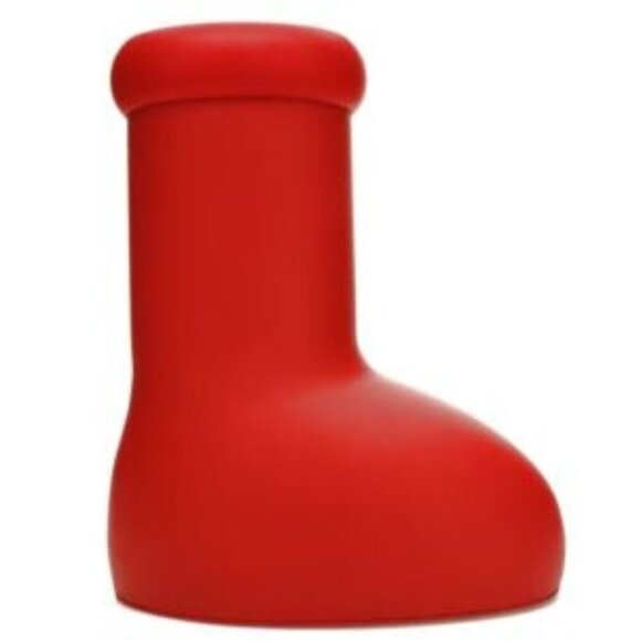 NEW MSCHF Unisex Big Red Boots Size W10.5/M9 3D Cartoon-Style Pull-On Red Mid - Picture 1 of 1